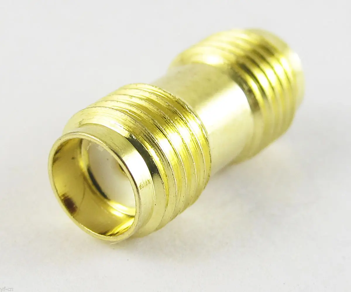 

1pc Gold SMA Female to SMA Female F/F Straight RF Coaxial Adapter Connector