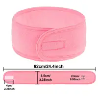 3pcs Adjustable Facial Headband with 1 Mask Brush Yoga Spa Bath Shower Makeup Wash Face Cosmetic Head Band Make Up Accessories 2