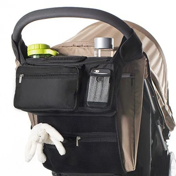 

Baby Stroller Bag Stroller Accessories Pushchair Bottle Diaper Storage Mummy Bag Multi-Functional Baby Stroller Organizer