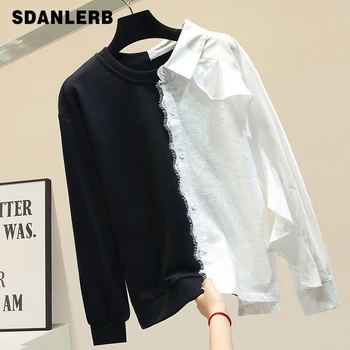 

Hoodie Women New Loose-Fit White Shirt Patch Sweatshirt Women Thick Warm Coat Jacket Pullovers Girls Ladies Spring Hoodies