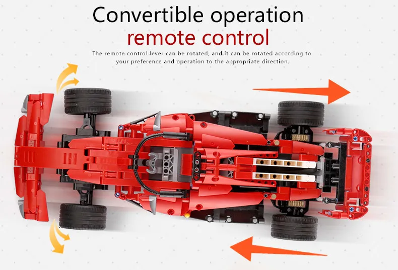 RC Technic DIY MOC 2,4 GHz эксклюзивный гонщик F1 формула гоночный автомобиль строительные блоки Модель Кирпичи Классические детские игрушки подарок