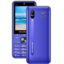 Maxfone v12 botão de pressão telefone móvel 2.8