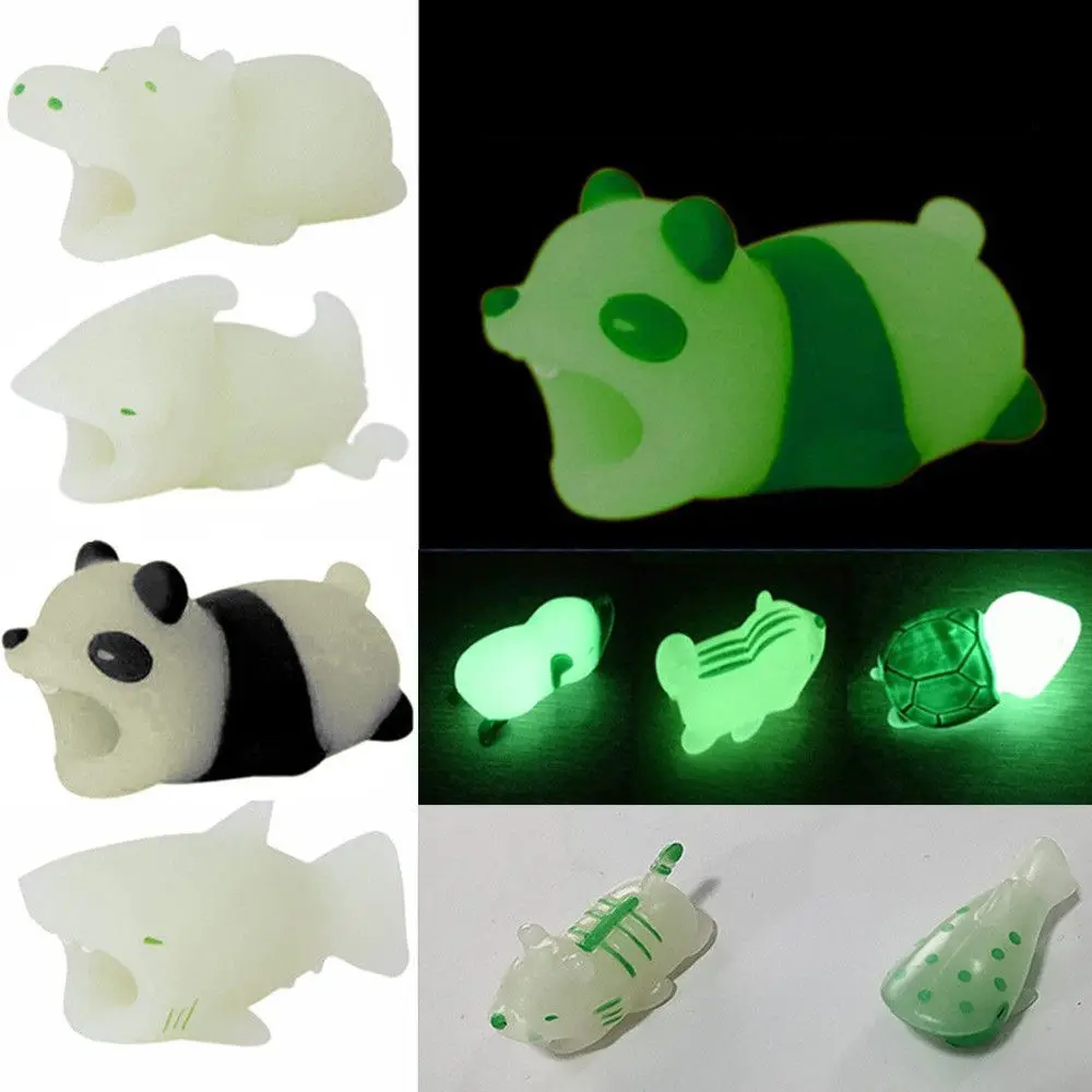 

1PC Cute Cable Bite Luminous Protector for IPhone Winder Phone Korean Office Supplies Desk Set Accessories Organizer Gifts Toys