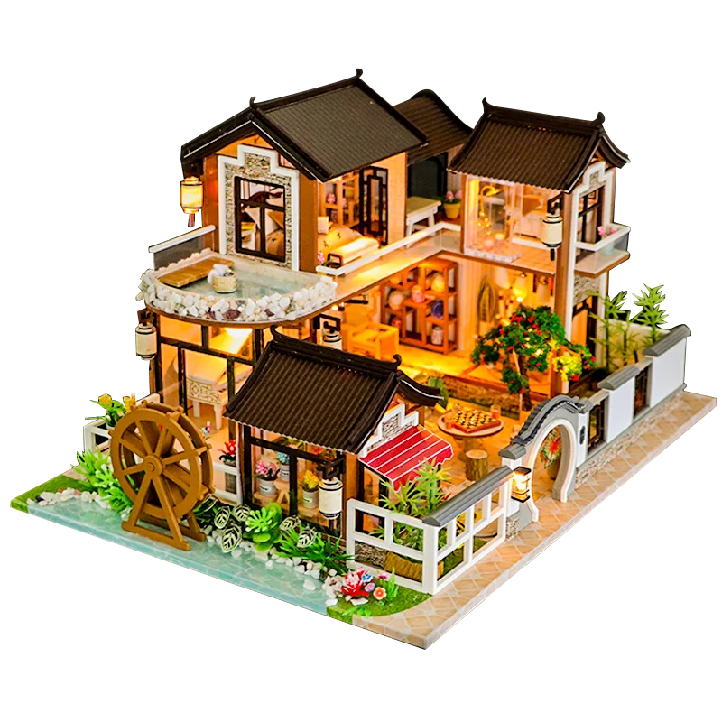 Cutebee кукольный дом мебель миниатюрный кукольный домик DIY миниатюрный дом комната коробка театр игрушки для детей наклейки DIY кукольный домик L