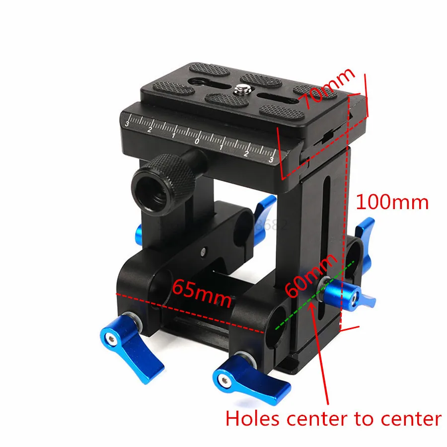Jadkinsta Universal Camera Quick Release Plate PU-60 15mm Rod Rig Rail System Clamp with for Canon for Nikon (1)_Size