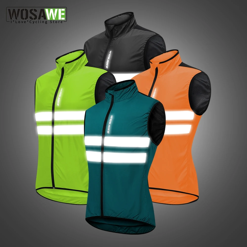 Hedear New Cycling Vests Motorcycle Safety Reflective Windproof Cycling Vest Safety Clothing Locomotive Vest Suit for Man Women