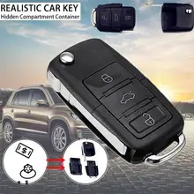 Carro remoto chave flip dobrável caso escudo chave para compartimento keyring stash b5 escondido escudo do carro chave remota secreta b2j8
