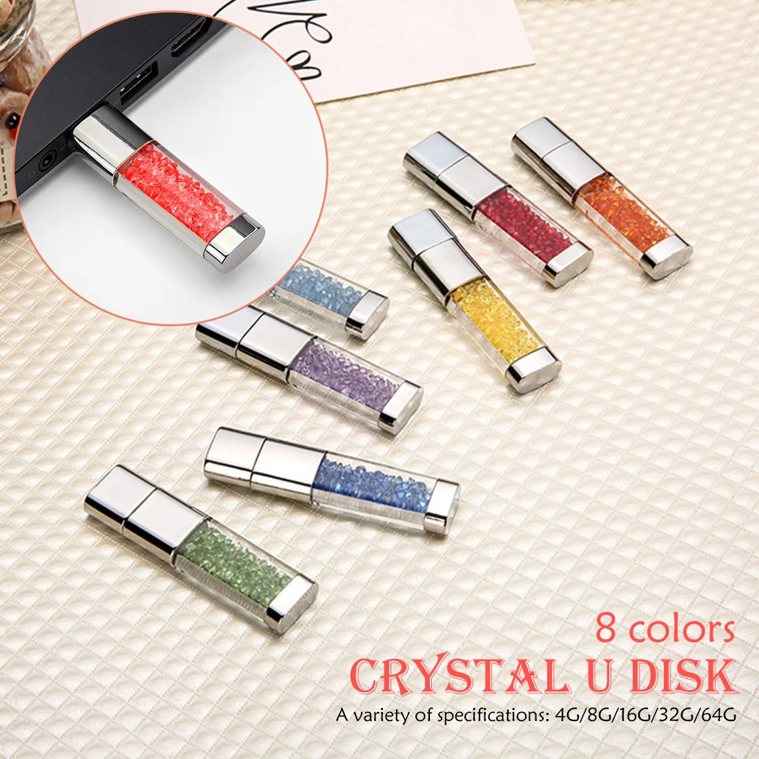 Кристальные элементы, Usb флеш-накопители, USB 2,0, флеш-накопитель, u-диск, флешка, 4 ГБ, 8 ГБ, 16 ГБ, 32 ГБ, 64 ГБ, рождественский подарок