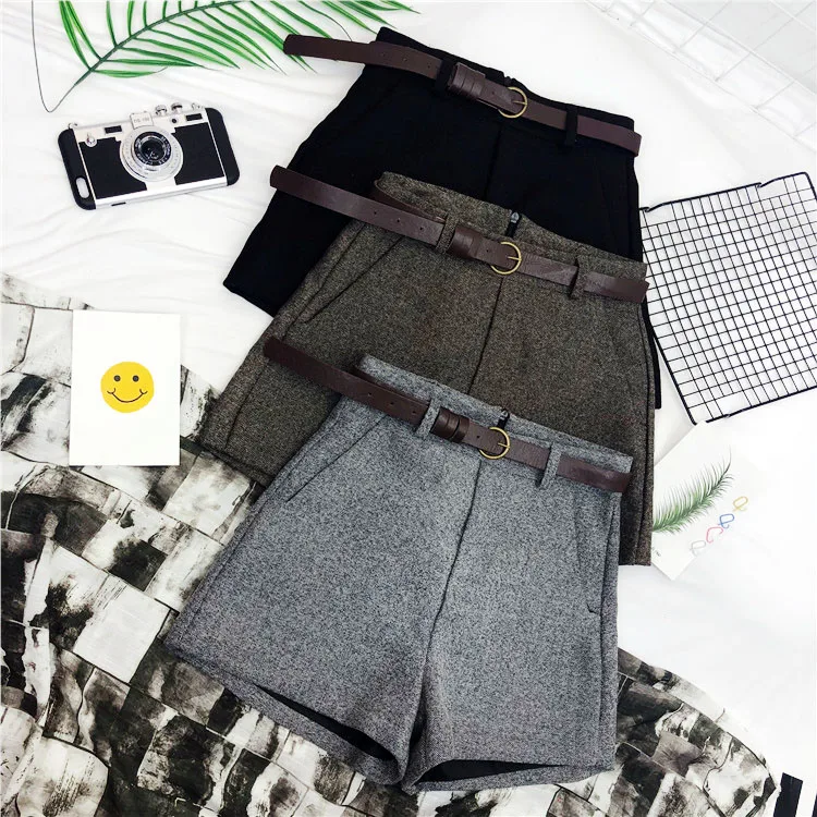 2020 Spring Summer New Arrival Vintage Quality Temperament High Waist A-line Office Skirts Womens With Belt Woolen Mini Skirt 2020 Spring Summer New Arrival Vintage Quality Temperament High Waist A-line Office Skirts Womens With Belt Woolen Mini Skirt