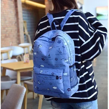 

Women Backpack Female Solid Color Schoolbag Leisure Long Portable Travel Backpack Large Capacity Mochila