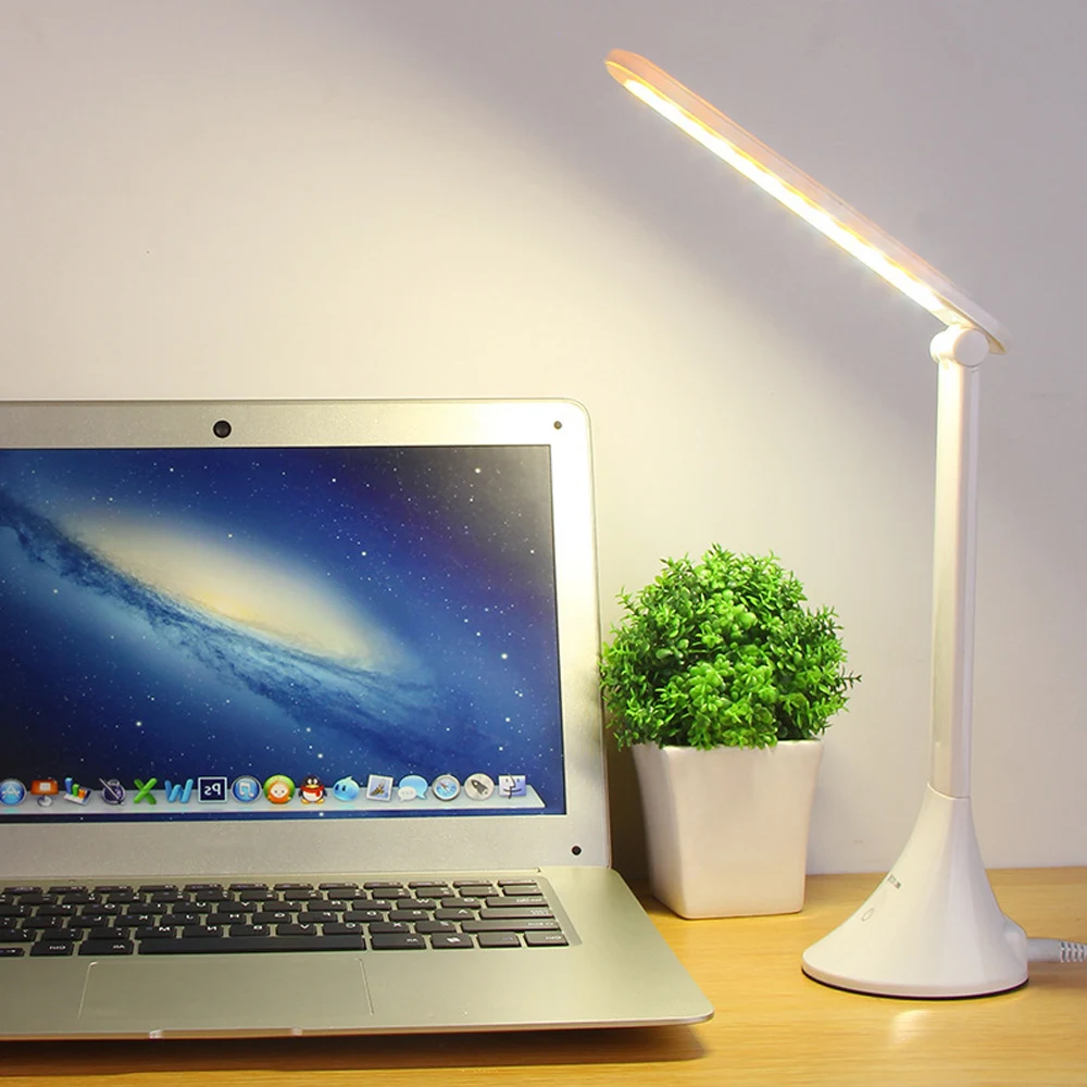 

Foldable Table Desk Light Touching 3 Level Dimmable USB Eye-Care LED Reading Light Table Lamp