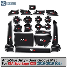 Резиновый дверной коврик, слот для ворот, коврик для межкомнатной двери/чашка для KIA Sportage- QL 4th Gen MK4 KX5, нескользящий материал 17 шт