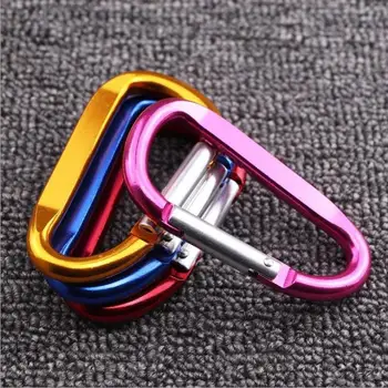 

20Pcs Aluminum Snap Carabiner D-Ring 9mm Large Diameter Buckles KeyChain Clip Keychain Hiking Camping Hook Climbing Accessories
