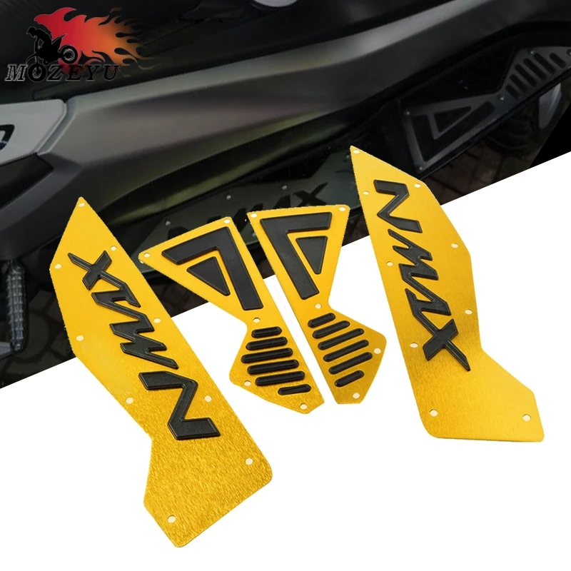 Новый Золотой/Серебряный мотоцикл алюминиевая подножка колышки пластины