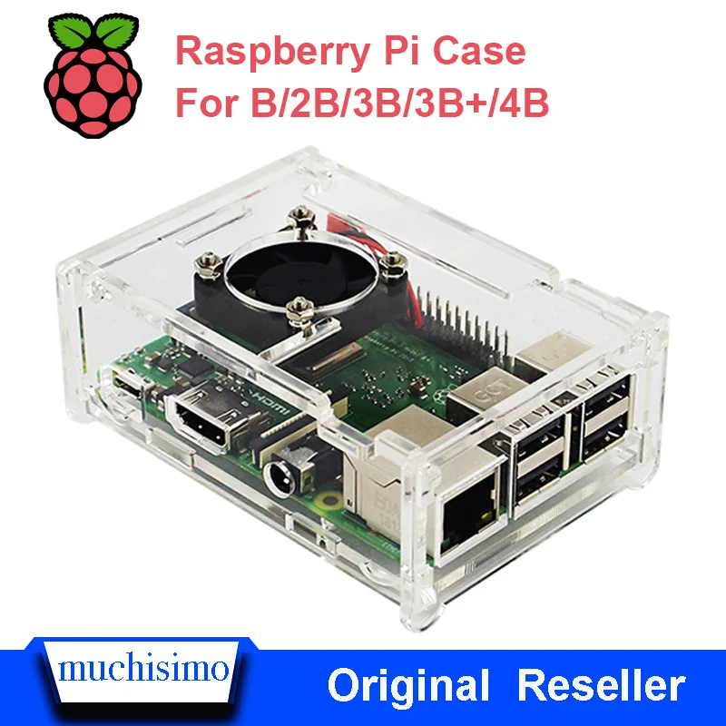 Raspberry Pi 4 Модель B ABS корпус прозрачный абс коробка оболочка для 4B 3B + Plus 2B с