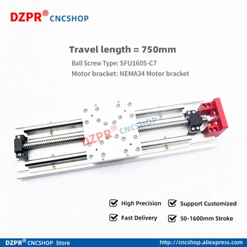 

Linear Stage Slide Module 750mm Travel Length 1605 ball screw linear guide Nema34 stepper Motor bracket for DIY CNC Router