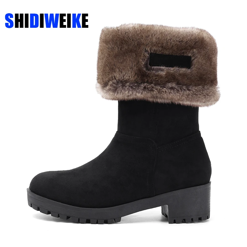 square heel snow boots