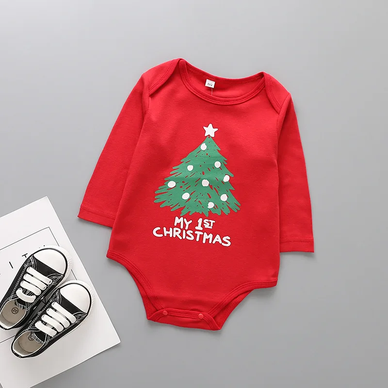 Детская зимняя одежда рождественские комбинезоны для малышей Одежда для новорожденных мальчиков и девочек детский комбинезон Рождественская Детская одежда с оленем Bebe