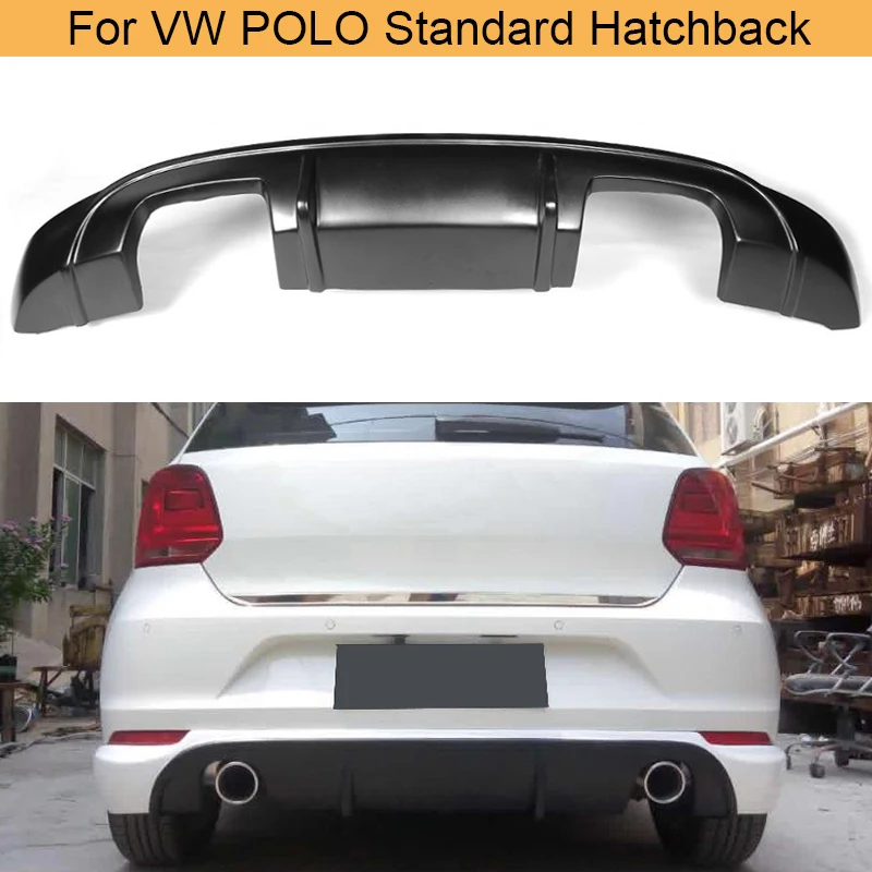 Frp Unpainted Rear Bumper Diffuser Lip Spoiler For Vw Polo Standard