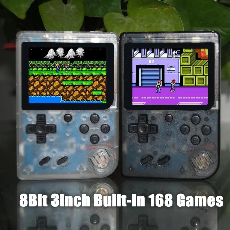 8 Bit 3.0 Inch Mini Retro Portable Handheld Game Player RS-6 A Pocket Video Console Built-in 168 Classic Games TV Out | Электроника