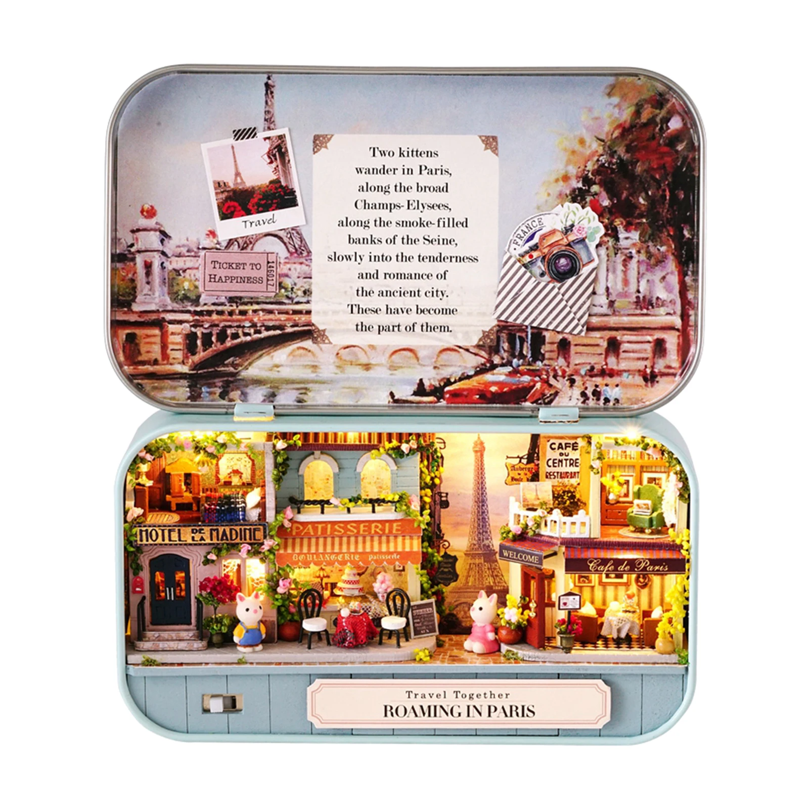 3D DIY Dollhouse Miniature Doll House Kit Box Theatre Kids Toy Gift Home Decor Figurines & Miniatures Assembled Puzzles Toys