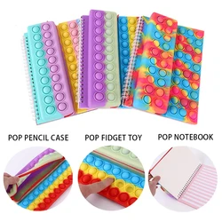 Trousse à crayons Portable 3 en 1, nouveau Design, avec spirale à bulles, sac Anti Stress sensoriel, jouet Fidget 