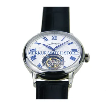 

AD30 JINTUOFEI Mens Watch Flying Mechanical TianJin ST8000 Tourbillon Movement Skelenton Luxury Dress