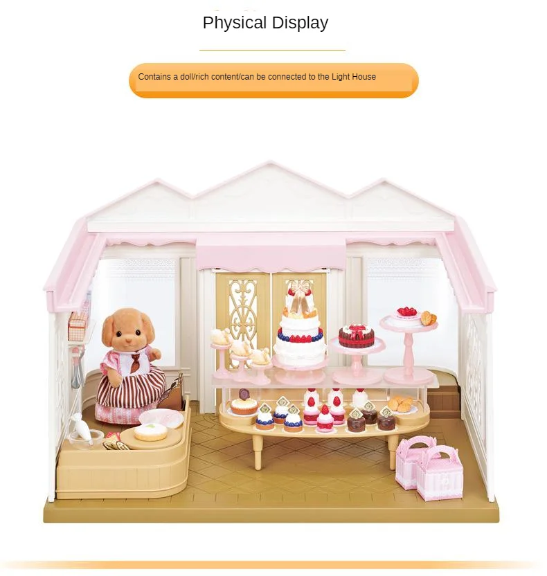 Semipkg дети Sylvanian Families игрушка-стиль торт магазин девушки игровой дом модель кукла игрушка 5263