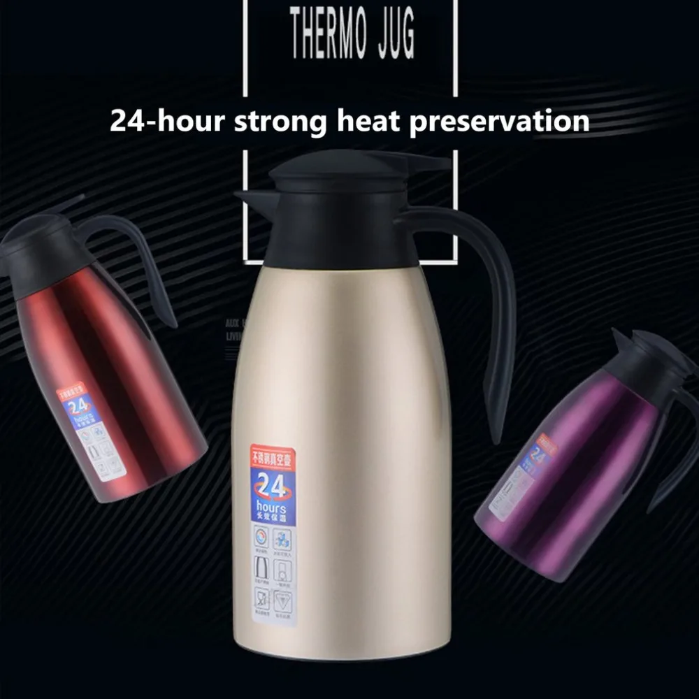 Stainless Steel Coffee Pot Vacuum Double Insulation Pot European Style Home Hotel Kettle Sealing Cap