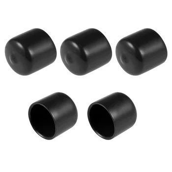 

uxcell 5Pcs 10Pcs 50Pcs Screw Thread Protector Rubber Round End Cap Cover for Furniture Electricity Black Flexible Insulated