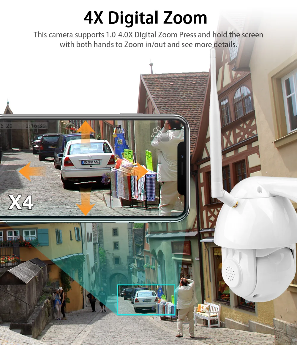 HD 1080P Беспроводной Wi-Fi IP ночного видения Onvif камера wo способ автоматического обнаружения движения Открытый водонепроницаемый дом безопасности Surveilance