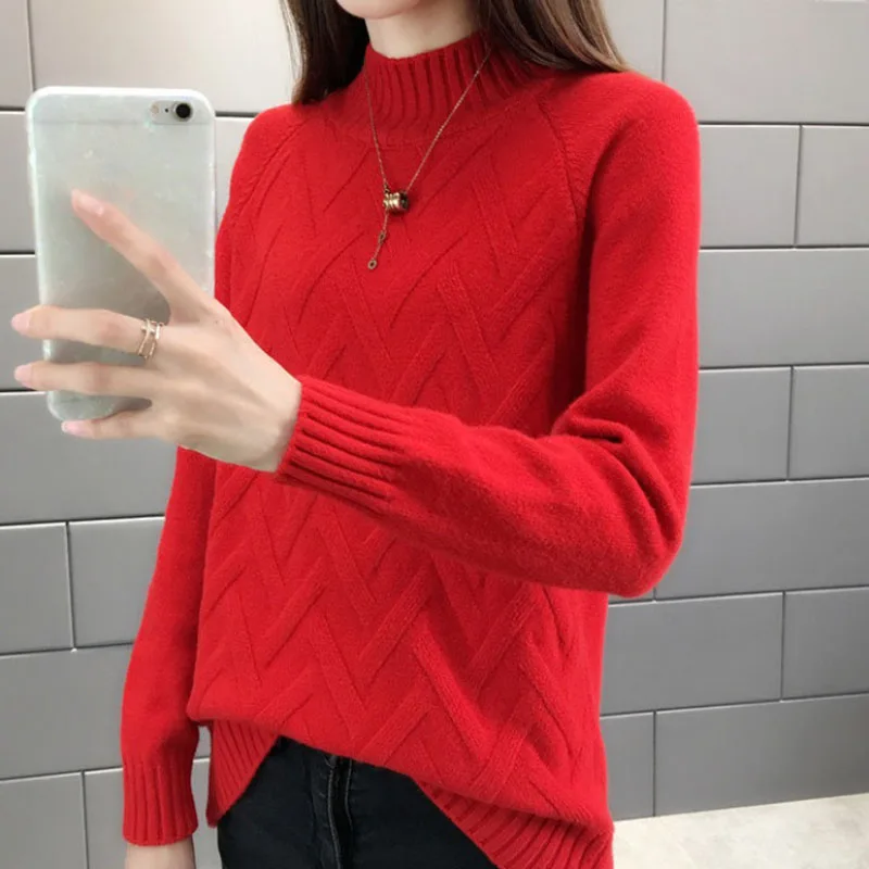 Autumn Knit Sweater Women Turtleneck 2022 Long Sleeve Sweaters Pullovers Knitted Jumper Bottoming Shirt Female Sueter feminino | Женская
