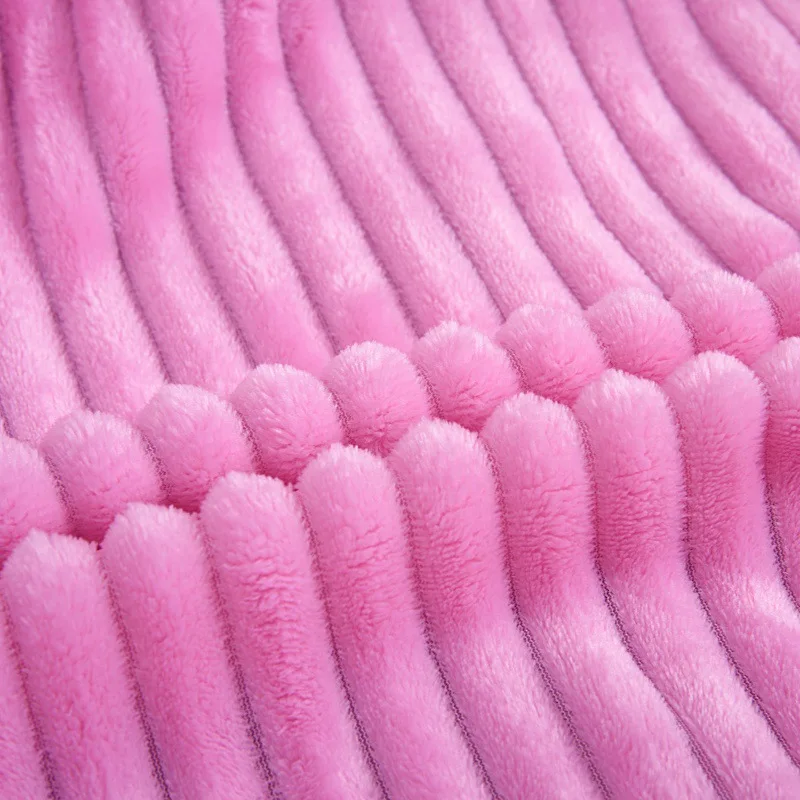 6 размер одноцветное Полосатое фланелевое одеяло подарок коралловый бархат путешествия Кемпинг покрывало Йога домашний текстиль Одеяло
