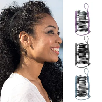 

1PC Fashion Banana Hair Clips for Girls Vintage Women Lazy Hair Comb Stretchable Hair Accessories New Arrival Magic Hair Tools