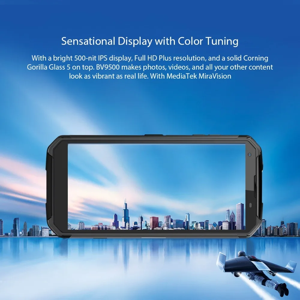 Blackview BV9500 Plus 10000 мАч Helio P70 Восьмиядерный 4G смартфон IP68 Водонепроницаемый 5,7 "FHD 4 Гб + 64 ГБ Android 9,0 мобильный телефон