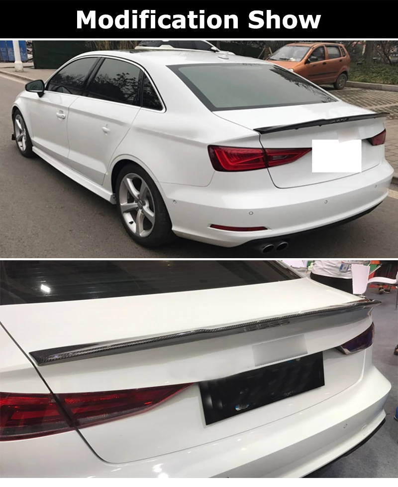 A3 S3 V Стильный автомобильный комплект кузова из углеродного волокна, задний спойлер, крыло для Audi A3 S-line S3 RS3 Sedan 2012