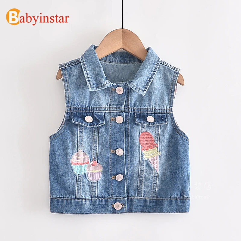 little girls denim vest