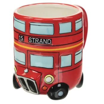 

Europe style bus ceramic coffee mugs tea milk cups handpainted drinkware