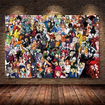 

Japanese Anime Movie Poster and Prints Canvas Painting Art Wall Pictures Room For Living Room Cartoon Home Decoration Unframed