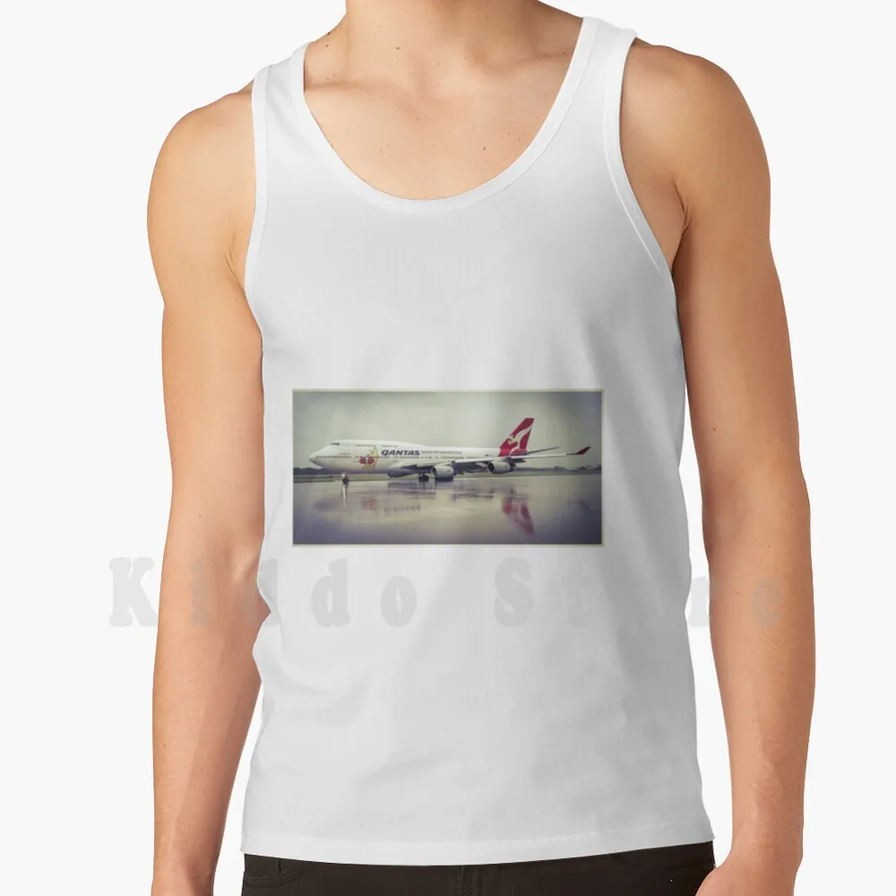 Canottiera Riflettente Seven "Seven... Canottiera 100% Cotone 747 Boeing Qantas