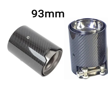 

93mm Car Exhaust Tip Exhaust Pipe Header Glossy Carbon Muffler For BMW M2 M3 M4 M5 M6 F87 F80 F82 F83 F10 F12 F13 X5M X6M MP