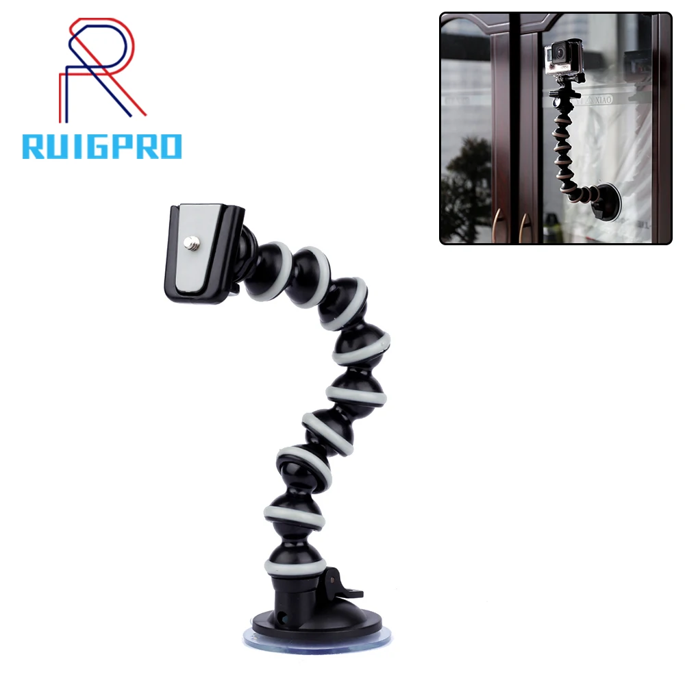 

Section Flexible Gooseneck Hose Rod With Suction Cup Car Mount Holder Action Camera Accessories For GoPro SJCAM XiaoYi