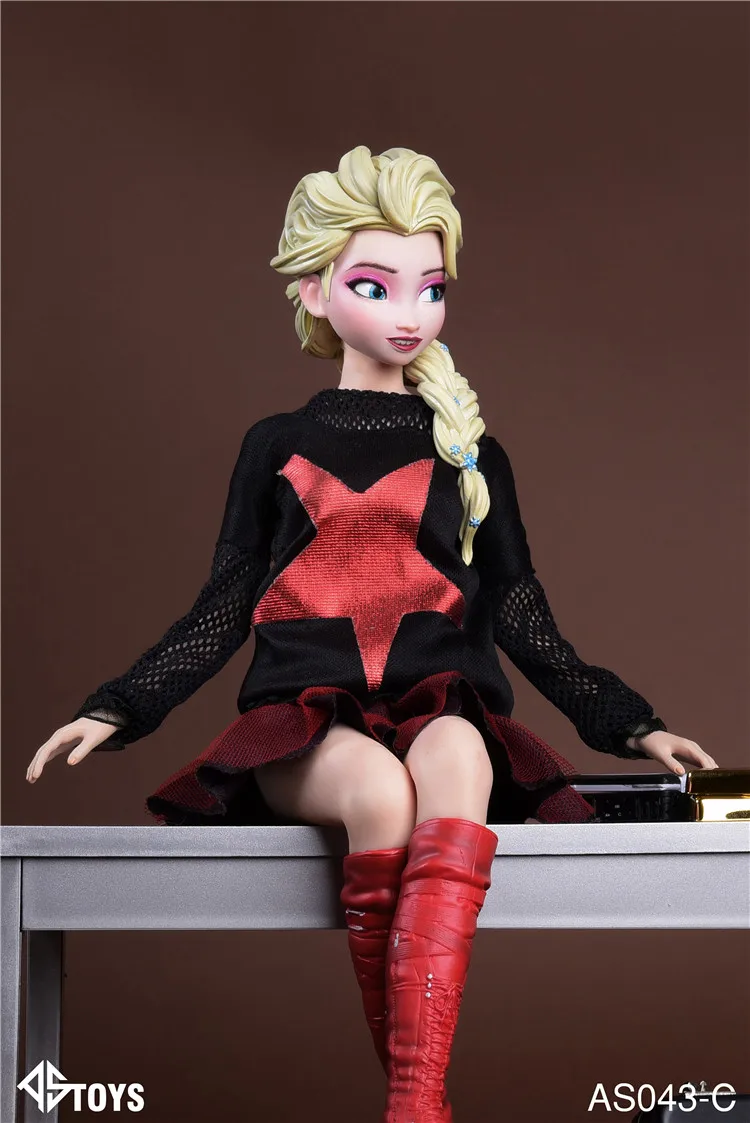 Dropshipping ASTOYS AS043 1/6 1/6 Scale Female Woman Girl Elsa Head Sculpt with Movable Eyes for 12" TBLeague Figures