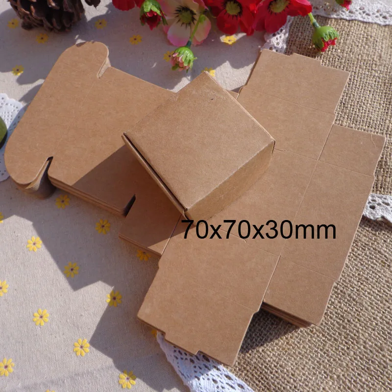 

70x70x30mm Blank White Black Kraft Snak Party Box, Small Kraft Gift Paper Box Cookies Cake Candy Box 3 colors