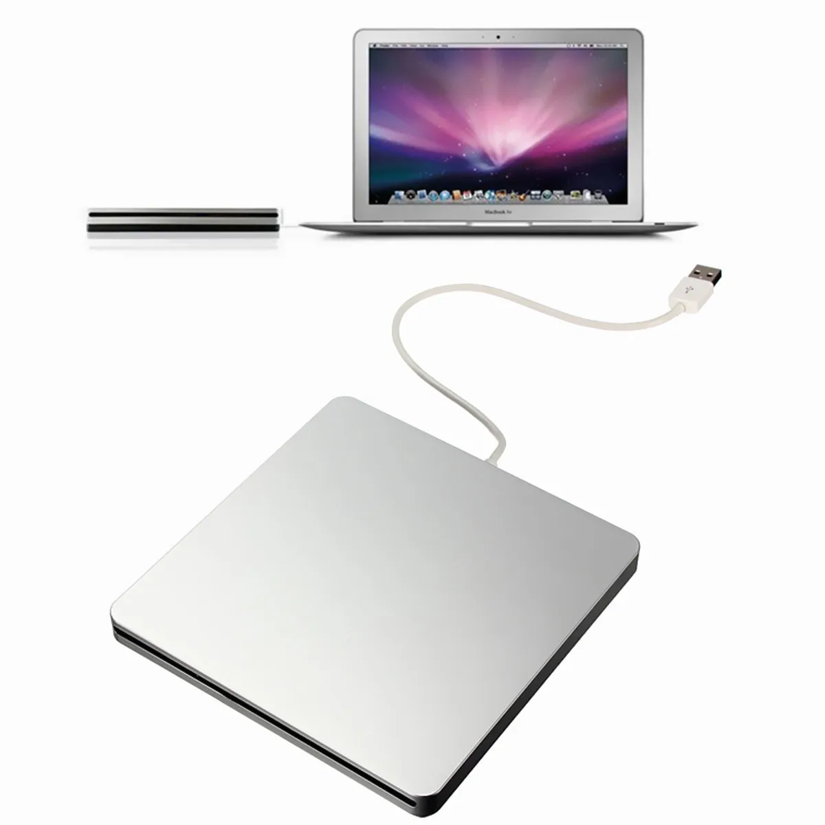 Ультратонкий USB внешний CD DVD Rom RW плеер горелки привод для MacBook Для iMac для Mac Win8 ноутбук ПК компьютер