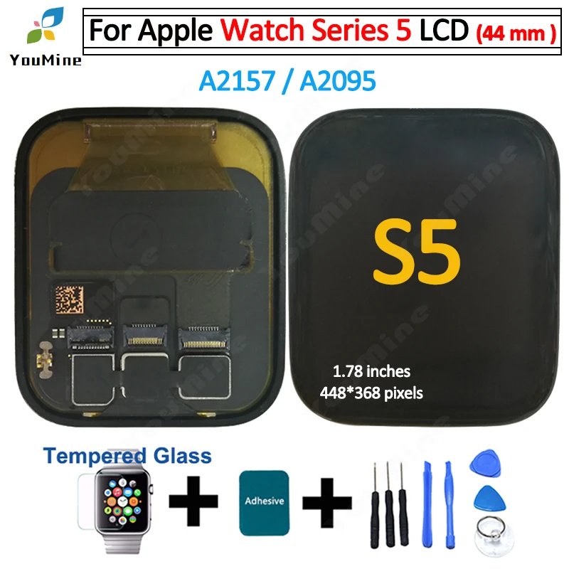 44mm s5 Для Apple Watch Series 5 ЖК-дисплей сенсорный экран дигитайзер 40 мм/44 мм LTE Замена для Apple watch s5 lcd - Цвет: 44mm s5