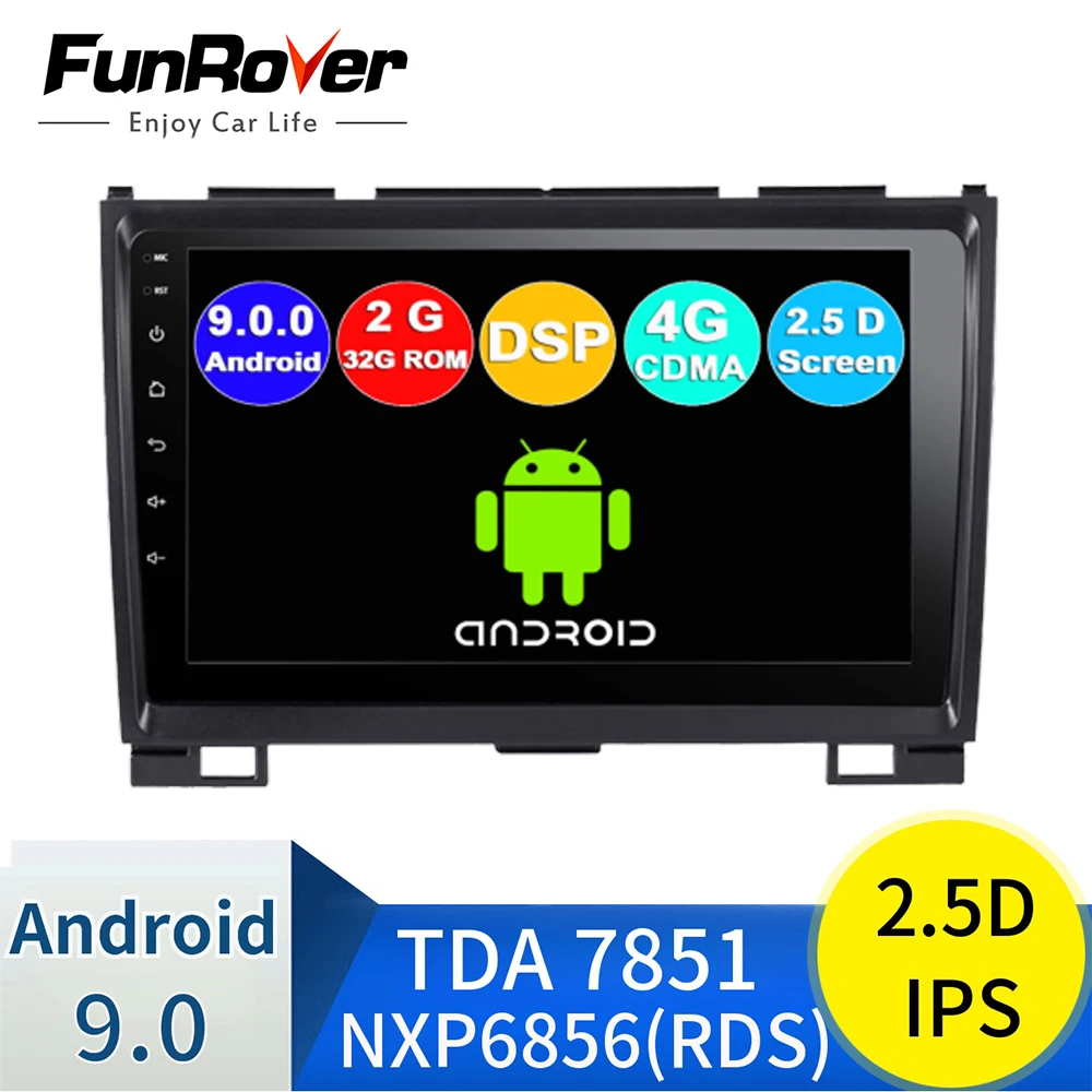 FUNROVER android 9,0 2 din автомобильный dvd Радио для HAVAL Hover Greatwall Защитные чехлы для сидений, сшитые специально для Great Wall H5 H3 2010-2013 gps навигации