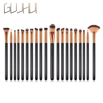 

20Pcs Tricolor Makeup Brushes with Wooden Handle Professional Makeup Eye Shadow Foundation Powder Brushes Cosmetic Tools #0618