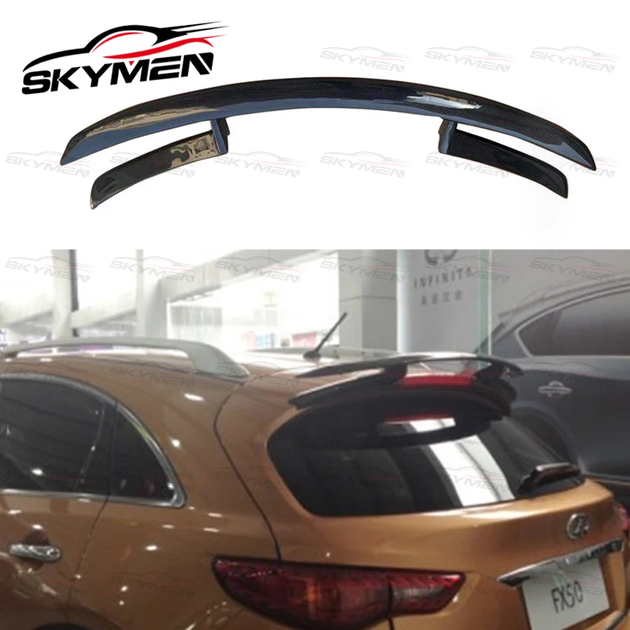 Для Infiniti FX35 FX37 FX50 углеродное волокно стеклянный спойлер на крышу комплект для