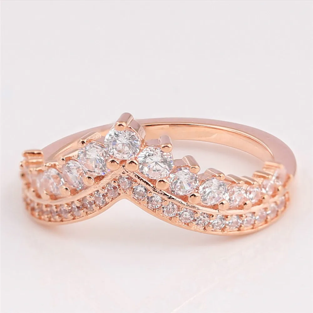 925 Sterling Silver Pan Ring Rose Gold 